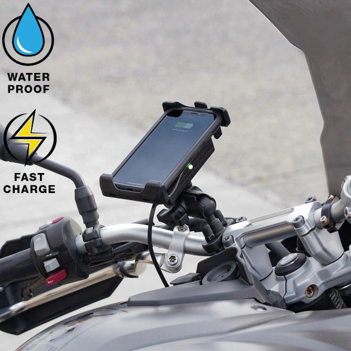 RAM Mounts Quick-Grip 15W Waterproof Wireless Charging Handlebar Mount