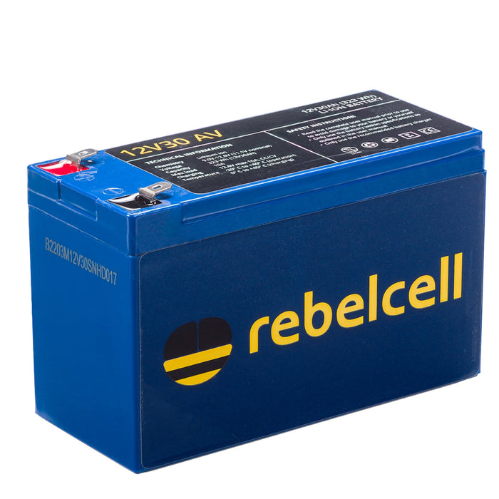 Rebelcell 12V30 AV li-ion Battery med Rebelcell 4A laddare