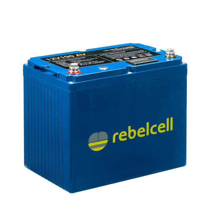 Rebelcell 12V190 AV li-ion Battery med Rebelcell 35A vattentät laddare