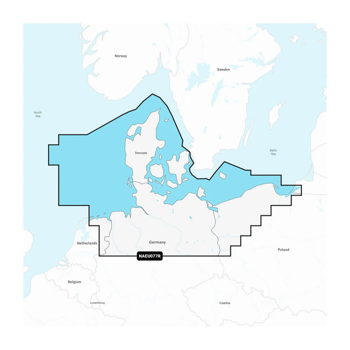 Navionics+ NAEU077R Danmark, Tyskland och Polens kust (Denmark, Germany & Coastal Poland)