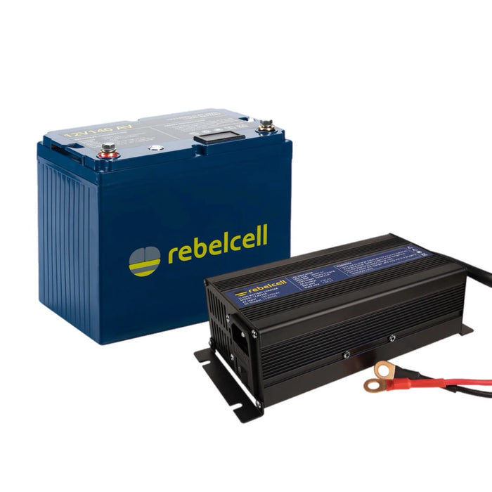 Rebelcell 12V140 AV li-ion Battery med Rebelcell 20A laddare