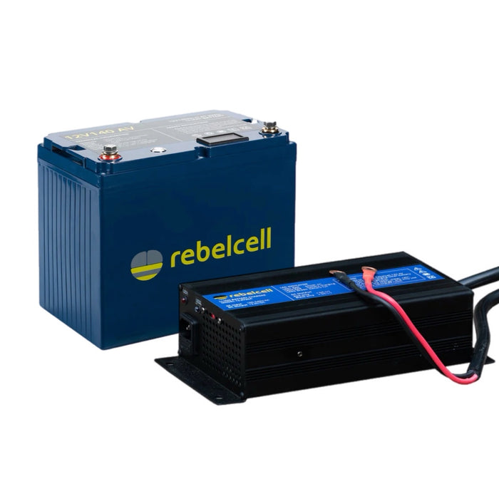 Rebelcell 12V140 AV li-ion Battery med Rebelcell 35A laddare