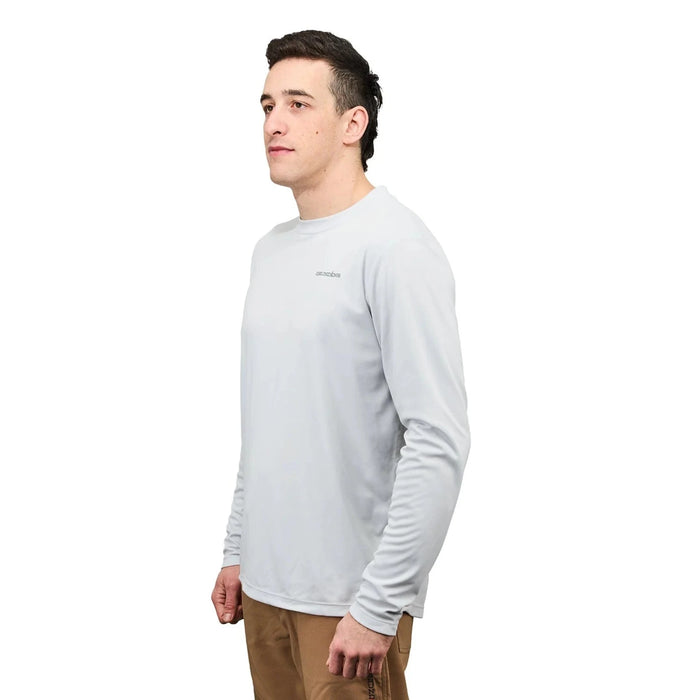 Grundéns Logo Anchor LS Tech Tee Grey Mist