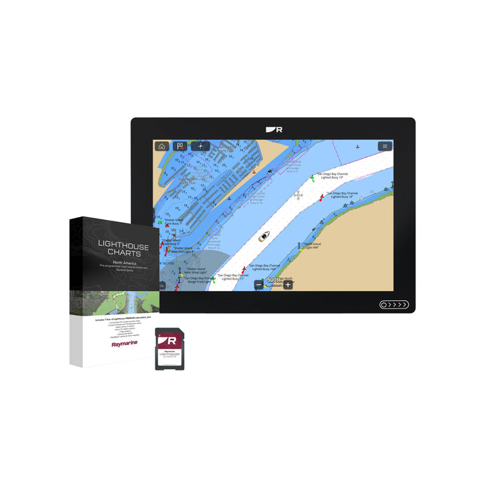 Raymarine AXIOM+ 12 - 12" MFD samt LightHouse sjökort över norra Europa