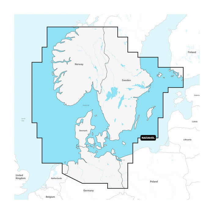 Navionics+ NAEU645L Södra Skandinavien och Norra Tyskland (Scandinavia, South & Germany)