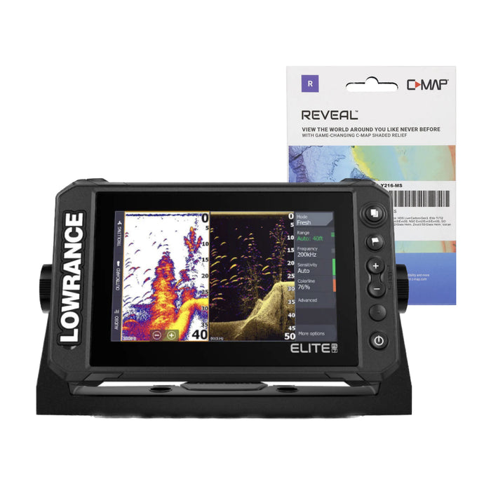 Lowrance Elite FS 7 med HDI-ekolodsgivare + C-MAP REVEAL - Baltic Sea Paketdeal