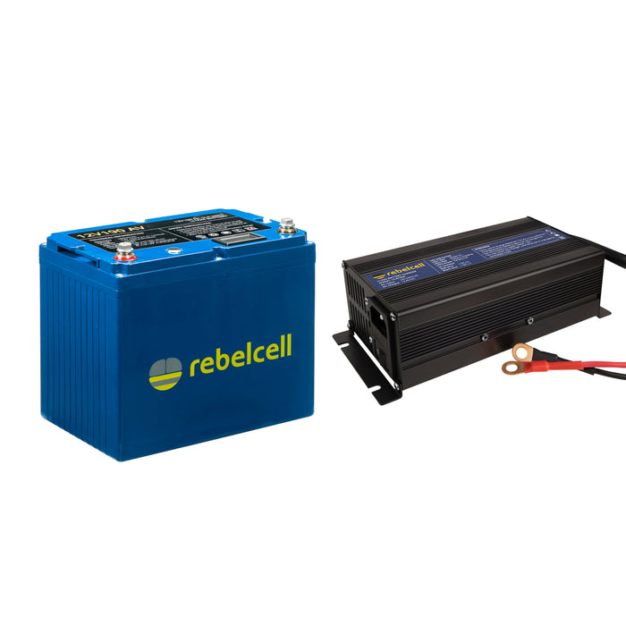 Rebelcell 12V190 AV li-ion Battery med Rebelcell 20A laddare