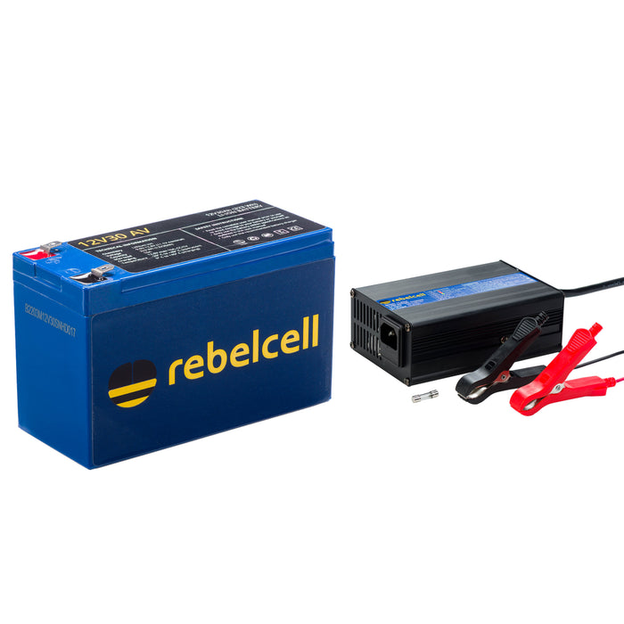 Rebelcell 12V30 AV li-ion Battery med Rebelcell 6A laddare