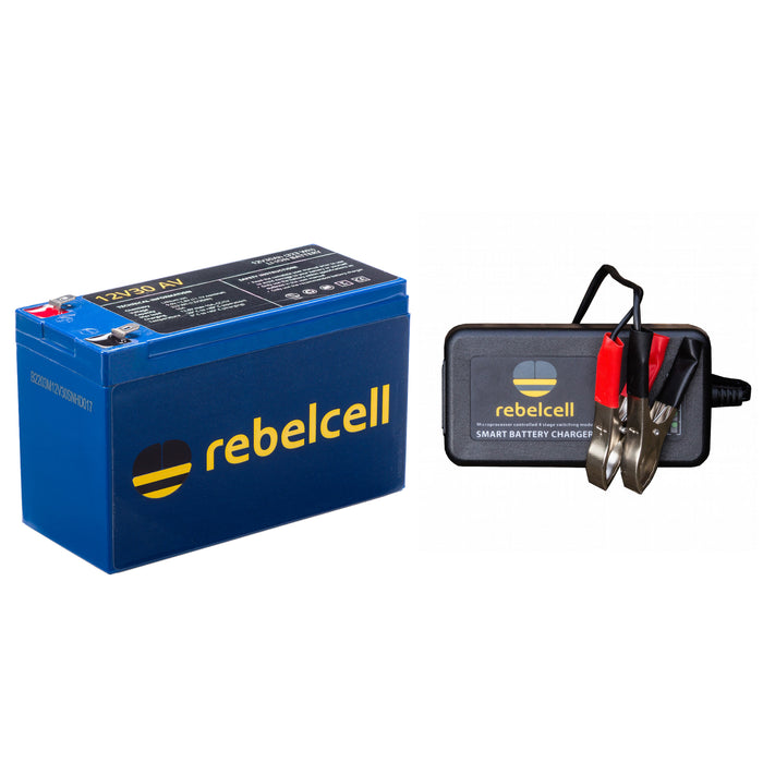 Rebelcell 12V30 AV li-ion Battery med Rebelcell 4A laddare