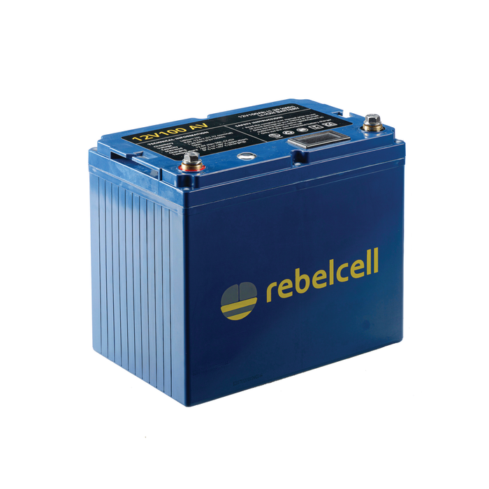 Rebelcell 12V100 AV li-ion Battery med Rebelcell 35A vattentät laddare