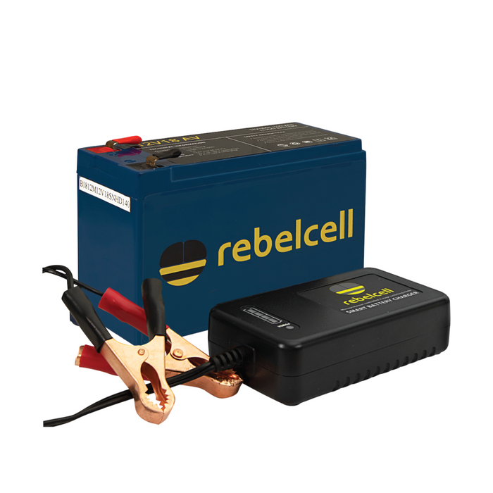 Rebelcell 12V18 AV li-ion Battery med Rebelcell 4A laddare